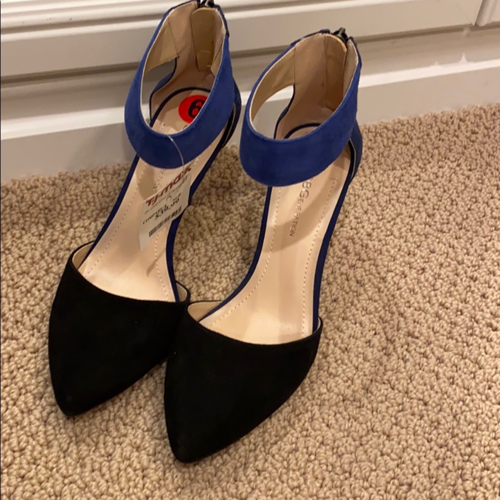 Black and blue heels
